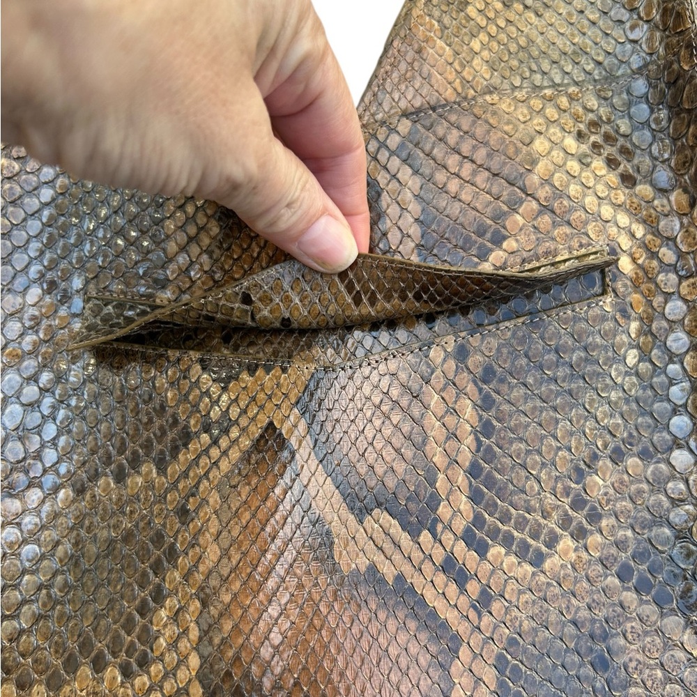 NANCY GONZALEZ PYTHON SHOULDER STRAP HOBO HANDBAG - image 3